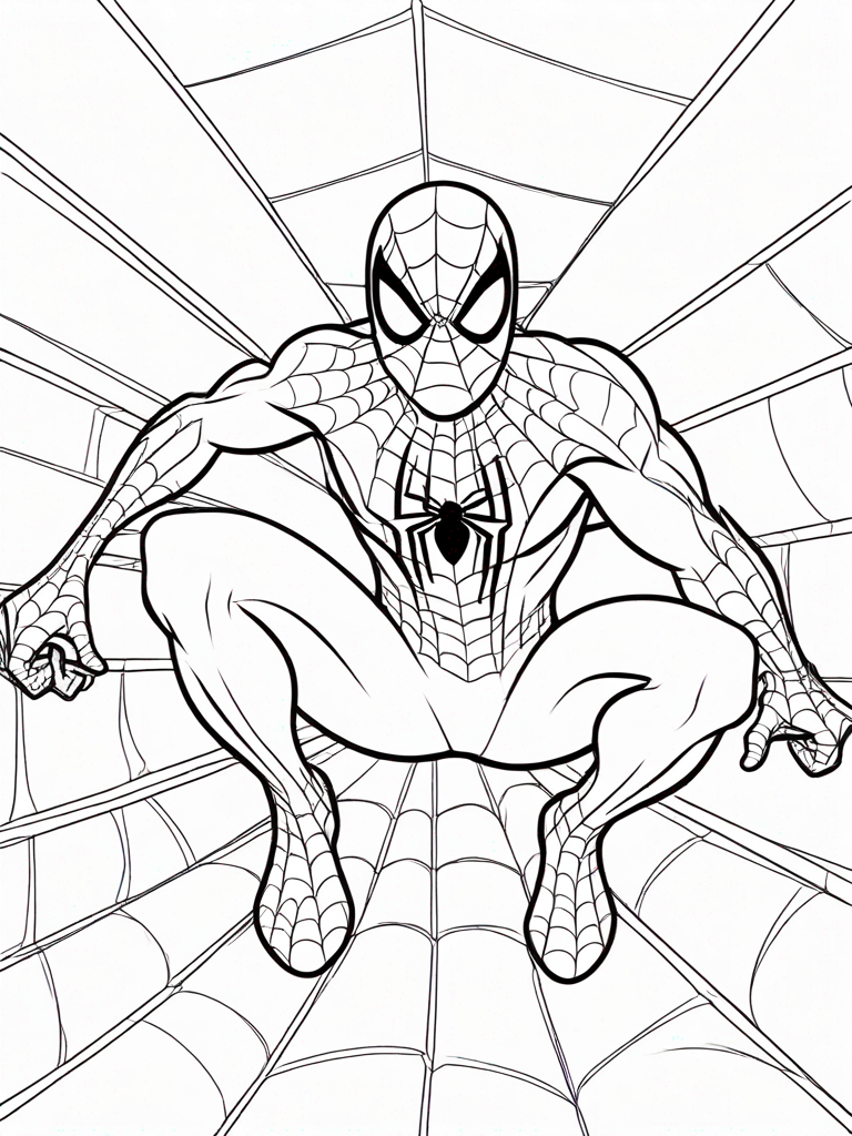 Image example of Spiderman Coloring Pages